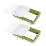 Sovol 3D Printer Resin Vat 2 Pack Aluminium with PTFE Coating, FEP Film and Steel Ring Preinstalled, Metal Frame Resin Tank with Double Silicone Covers for ELEGOO Mars ANYCUBIC Photon - Green
