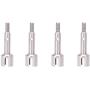 RC Wheel Axle, Medium Carbon Steel 1:14 Scale RC Car Rear Wheel Axle Metal Wheel Stub Axle RC Model Car Spare Parts Replacement Accessories for WLtoys 144001 1/14 4WD Car (Medium Carbon Steel )