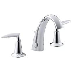 KOHLER Alteo 2-Handle Widespread Bathroom Faucet with Metal Drain Assembly in Polished Chrome, K-45102-4-CP