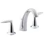 KOHLER Alteo 2-Handle Widespread Bathroom Faucet with Metal Drain Assembly in Polished Chrome, K-45102-4-CP