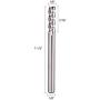 SpeTool 1/8 End Mills for Aluminum 3 Flutes CNC Spiral Router Bits for Aluminum Cut Non-Ferrous Metal Upcut 1.5 inches Long 5 Pieces