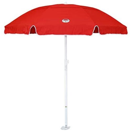 dig-git Beach Umbrella w/Integrated Anchor - Red