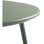 HollyHOME Small Round Patio Metal Side Snack Table, Accent Anti-Rust Steel Coffee Table for Garden, Modern Weatherproof Outdoor End Table, (H) 17.55'' x(D) 15.60'', Atrovirens