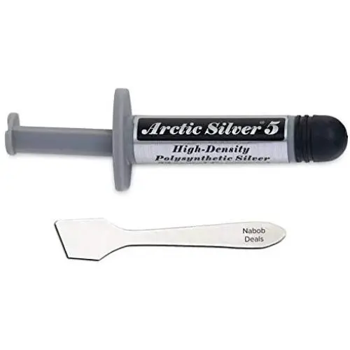 Arctic Silver 5 Thermal Cooling Compound Paste 3.5g Heatsink Paste High-Density Polysynthetic Silver with Bonus Tool (Arctic Silver with Bonus Tool) Arctic Silver 5 Thermal Cooling Compound Paste 3.5g Heatsink Paste High-Density Polysynthetic Silver with Bonus Tool (Arctic Silver with Bonus Tool)