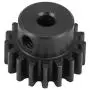 Dilwe RC Motor Gear, Steel Metal Motor Pinion Gear 17T 0.8 Module for HIMOTO E10MTL/E10MT/E10BP 1/10 RC Car Part(Black)
