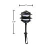 8 Pack Malibu 8301-9200-08 3-Tier Cast Metal Pathway Yard Landscape Lights,11 Watt, in Matte Black by Malibu Distribution