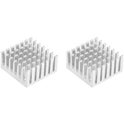 uxcell Electronic Radiators Heatsink for MOS GPU IC Chip Silver 28 x 28 x 15 mm 2pcs