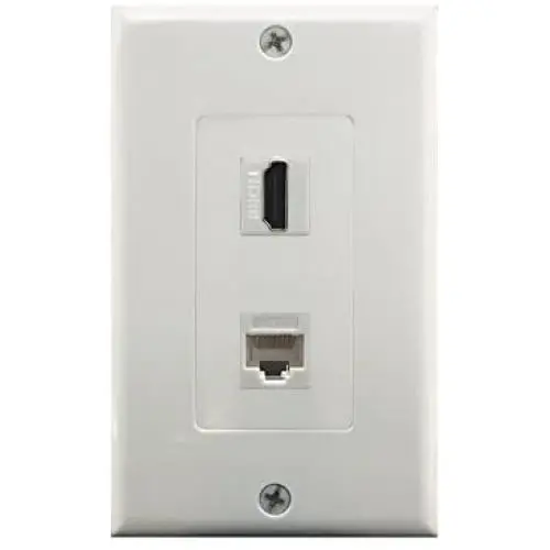 Yomyrayhu HDMI and Cat6 Ethernet RJ45 Wall Plate for HDTV