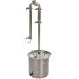SPEAKEASY Distillers - Reflux Column Still, 7-tube Condenser and Dephlegmator, Dual Purpose Tower - configure as reflux or pot still, 2 inch tri-clamp, Stainless Steel AISI304