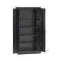 Tennsco 7218 24 Gauge Steel Standard Welded Storage Cabinet, 4 Shelves, 150 lbs Capacity per Shelf, 36'' Width x 72'' Height x 18'' Depth, Black