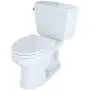 TOTO CST744SL#01 Drake 2-Piece Ada Toilet with Elongated Bowl, Cotton White TOTO CST744SL#01 Drake 2-Piece Ada Toilet with Elongated Bowl, Cotton White