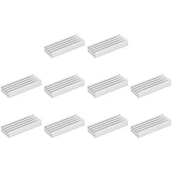 uxcell 30x11x5mm Aluminum Heatsink Electronics Cooler for MOS IC Chip Silver 10 Pcs