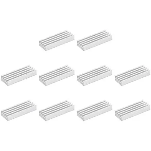 uxcell 30x11x5mm Aluminum Heatsink Electronics Cooler for MOS IC Chip Silver 10 Pcs