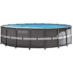 Intex 18ft X 52in Ultra Frame Pool Set with Sand Filter Pump, Ladder, Ground Cloth & Pool Cover