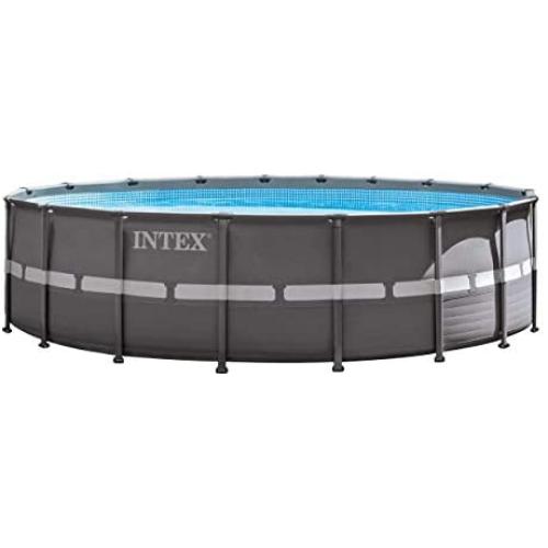Intex 18ft X 52in Ultra Frame Pool Set with Sand Filter Pump, Ladder, Ground Cloth & Pool Cover