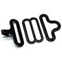 Rainforce 100 Sets Adjustable Bow Tie Hardware Clip Set, Metal Cravat Clip Hook Fastener for Necktie Strap (Black)