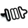 Rainforce 100 Sets Adjustable Bow Tie Hardware Clip Set, Metal Cravat Clip Hook Fastener for Necktie Strap (Black)