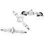Woyisisi RC Car Front Bridge, for WPL 6WD Front Middle Rear Bridge Assembly Full Metal Upgraded RC Car Accessories Parts(Silver)