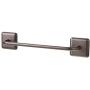mDesign Metal Bathroom Storage Towel Bar with Strong Self Adhesive - Holder Rack for Hanging Washcloths, Hand, Face Towels in Main or Guest Powder Rooms - 2 Pack - Bronze