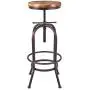 26 inch-32 inch Vintage Industrial Bar Stool-Metal Wood Swivel Bar Stool-Retro Bar Height Stool-Counter Height Adjustable Kitchen Stools-Set of 2,Fully Welded,Extra Tall Pub Height(Copper(2pcs))