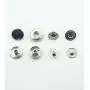 HAND JX-665-TK Silver Tone 4-Part Plain Flat Top Press Stud Buttons - 10 mm Diameter - 20 Full Sets