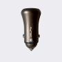 Delfy Tropo Metal - Fast Dual Car Charger - 2 Ports USB-A QC 3.0 USB-C PD 3.0-36W Quick Charge Power Adapter - Circuit Protection - iPhone 11/11 Pro/11 Pro Max/XS/XR/X/8, iPad Pro/Air/Mini, Samsung