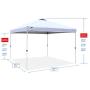 Crowns Shades 10x10 Pop up Canopy Outside Canopy, Patented One Push Tent Canopy with Wheeled Carry Bag, Bonus 8 Stakes and 4 Ropes, White