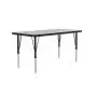 Correll AM2448-REC-15 Econoline Activity Table, Height Adjustable, 24''x48'', Rectangular Smooth & Hard Gray Granite Melamine Top, Heavy Duty Legs, 24''x48'' Rectangular, Multicolor