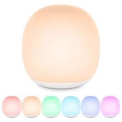 Night Light for Kids, Gladle Magnetic Bedside Lamp Touch Control Rechargeable with RGB Color Changing Mode, Dimmable LED Nursery Lamp with Timer Setting for Breastfeeding, Baby Gifts