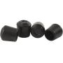 SoftTouch 4440595N 7/8 Inch Rubber Folding Metal Chair Leg Cap Replacement, 7/8'', 4 Pieces, Black, 4 Count