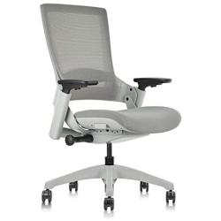 CLATINA Ergonomic High Swivel Executive Chair with Adjustable Height 3D Arm Rest Lumbar Support and Mesh Back for Home Office Gray