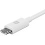 Monoprice USB-A to Micro B Cable - 0.5 Feet - White, Polycarbonate Connector Heads, 2.4A, 22/30AWG - Select Series