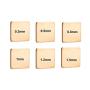 Easycargo 40pcs 6 Sizes 20mm Copper Pad Shim Thermal Assortment Kit, Cooler Copper Pad heatsink for Cooling CPU GPU VGA RAM SSD NVMe M.2 (20x20mmx0.3mm 0.5mm 0.8mm 1mm 1.2mm 1.5mm)