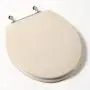 Comfort Seats C3B4R201BN Deluxe Molded Wood Toilet Seat with Brushed Nickel Hinges, Round, Bone Comfort Seats C3B4R201BN Deluxe Molded Wood Toilet Seat with Brushed Nickel Hinges, Round, Bone