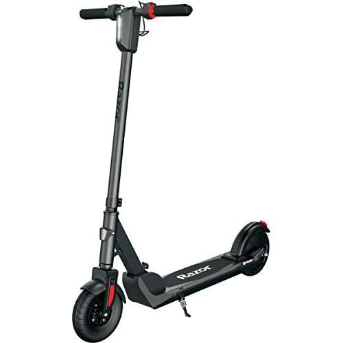 Razor E Prime III Electric Scooter – 18 mph, 15 Mile Range, 8'' Pneumatic Front Tire, Foldable, Portable and Extremely Lightweight, Rear Wheel Drive, for Travel and Commuting