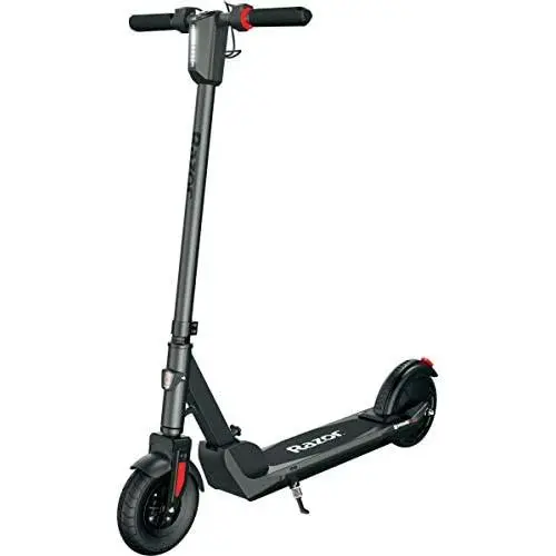 Razor E Prime III Electric Scooter – 18 mph, 15 Mile Range, 8'' Pneumatic Front Tire, Foldable, Portable and Extremely Lightweight, Rear Wheel Drive, for Travel and Commuting