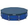 Intex 15ft x 48in Metal Frame Above Ground Swimming Pool Set & 15ft Pool Cover