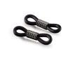 Yantu 10 Pcs Rubber Connectors for Eyeglasses Eyeglass Chain Ends for Eye Glasses Holder Necklace Chain (Black)