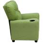 Flash Furniture Contemporary Avocado Microfiber Kids Recliner with Cup Holder