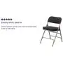 Flash Furniture HERCULES Series Premium Curved Triple Braced & Double Hinged Black Pin-Dot Fabric Metal Folding Chair Flash Furniture HERCULES Series Premium Curved Triple Braced & Double Hinged Black Pin-Dot Fabric Metal Folding Chair
