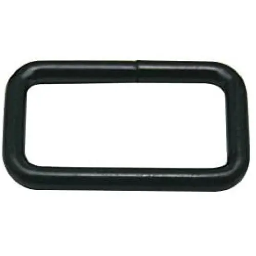 Generic Metal Black Rectangle Buckle 1'' X 0.5'' Inside Dimension for Strap Keeper Pack of 20