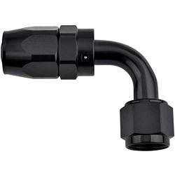 EVIL ENERGY 6AN 90 Degree Swivel Hose End Fitting for Braided Fuel Line Aluminum Black