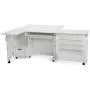 Arrow K8411 Wallaby II Kangaroo Sewing, Cutting, Quilting, Crafting Cabinet and Table, Includes Storage and Airlift, Portable with Wheels White Ash Finish