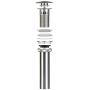 ESFORT Bathroom Sink Drain, Vessel Pop Up Sink Drain with Overflow, Brushed Nickel