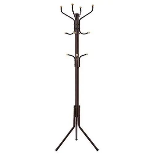 SONGMICS Metal Coat Rack 12 Hooks Display Hall Tree for Clothes Hats and Bags Brown URCR18Z SONGMICS Metal Coat Rack 12 Hooks Display Hall Tree for Clothes Hats and Bags Brown URCR18Z