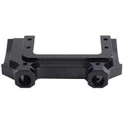 RZXYL SCX10 II Metal Front Bumper Servo Bracket, Front Bumper Servo Mount Stand for 1/10 Axial SCX10 II AX90046 RC Crawler Car (Black)