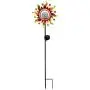 Unido Solar Powered Metal Sunray Garden Stake with Color Changing LED Light and Mosaic Glass Crackle Ball Unido Solar Powered Metal Sunray Garden Stake with Color Changing LED Light and Mosaic Glass Crackle Ball