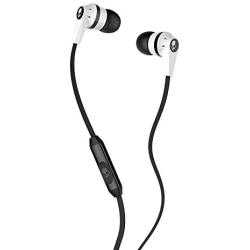 Skullcandy S2IKFY-074 Inkd 2.0 Earbud Headphones with Mic (White/Black) Open Box