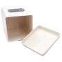 Home By Jackie X321 Cream White Set of 5 Metal Food Tin Canister/Bread Bin/Container/Box/Set (Cream)