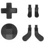 TOMSIN Metal D-Pads and Paddles for Xbox Elite Controller Series 2 & Series 1, Stainless Steel Replacement Parts Compatible with Xbox Elite Wireless Controller (Black)